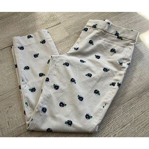 Banana Republic Jackson fit cropped floral pants size 8